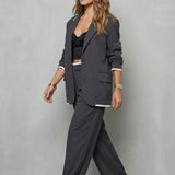 Talia – Elegant Wide-Leg Pantsuit Set – Two-Piece Power Look