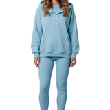 Thalina – Button detail hoodie – Cozy Relaxed Set