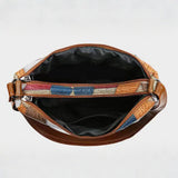 GENUINE LEATHER MOSAIC HANDBAG