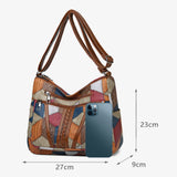 GENUINE LEATHER MOSAIC HANDBAG