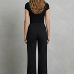 Velizza – Streamlined silhouette – High-waist wide-leg trousers