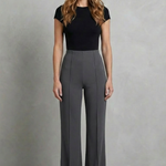 Velizza – Streamlined silhouette – High-waist wide-leg trousers