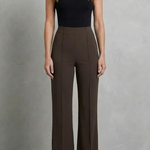 Velizza – Streamlined silhouette – High-waist wide-leg trousers