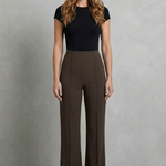 Velizza – Streamlined silhouette – High-waist wide-leg trousers