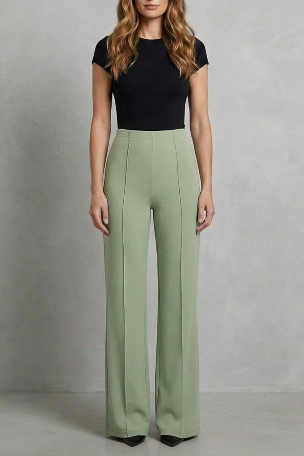 Velizza – Streamlined silhouette – High-waist wide-leg trousers