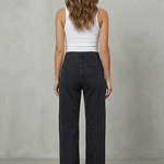 Velmoura – Crystal cut detail – Wide leg jeans