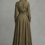 Verona – Long-Sleeved Collared Maxi Dress