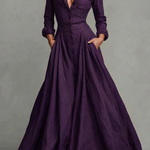 Verona – Long-Sleeved Collared Maxi Dress