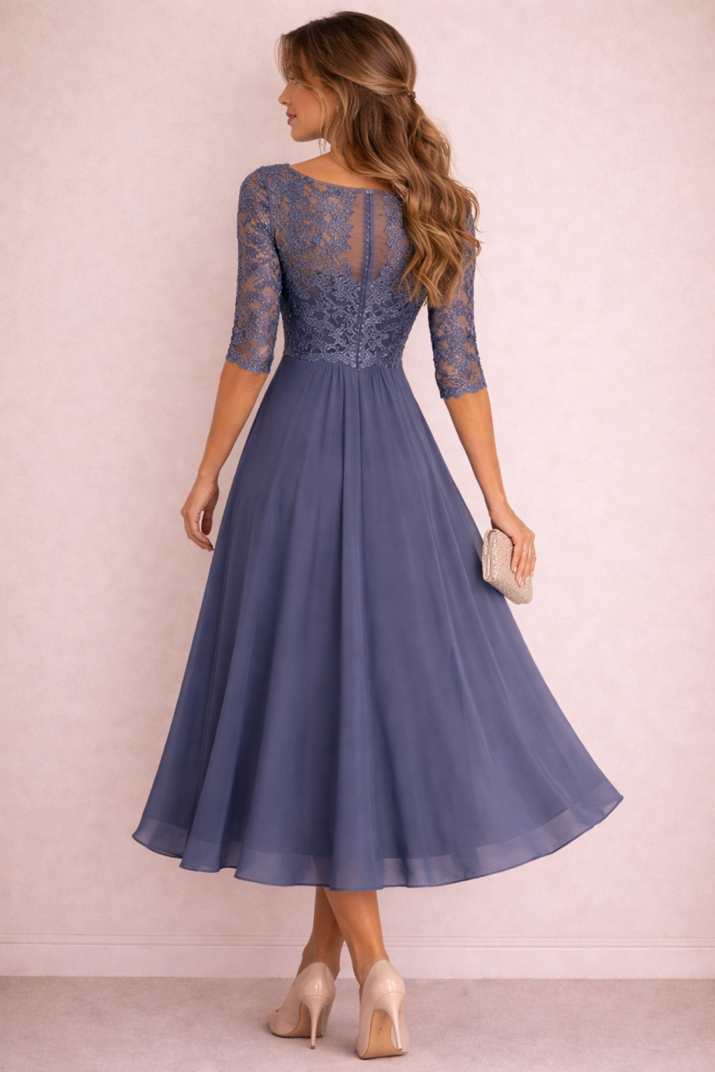 VESTIDO DE ENCAJE ELEGANTE PARA MUJER