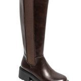 KNEE-HIGH BOOTS WITH ELASTIC PANEL