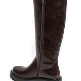 KNEE-HIGH BOOTS WITH ELASTIC PANEL