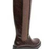 KNEE-HIGH BOOTS WITH ELASTIC PANEL