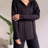 STRIPED JACQUARD TWO-PIECE SET