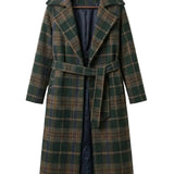 Ivy | Forest Green Check Longline Coat  — Final Edit