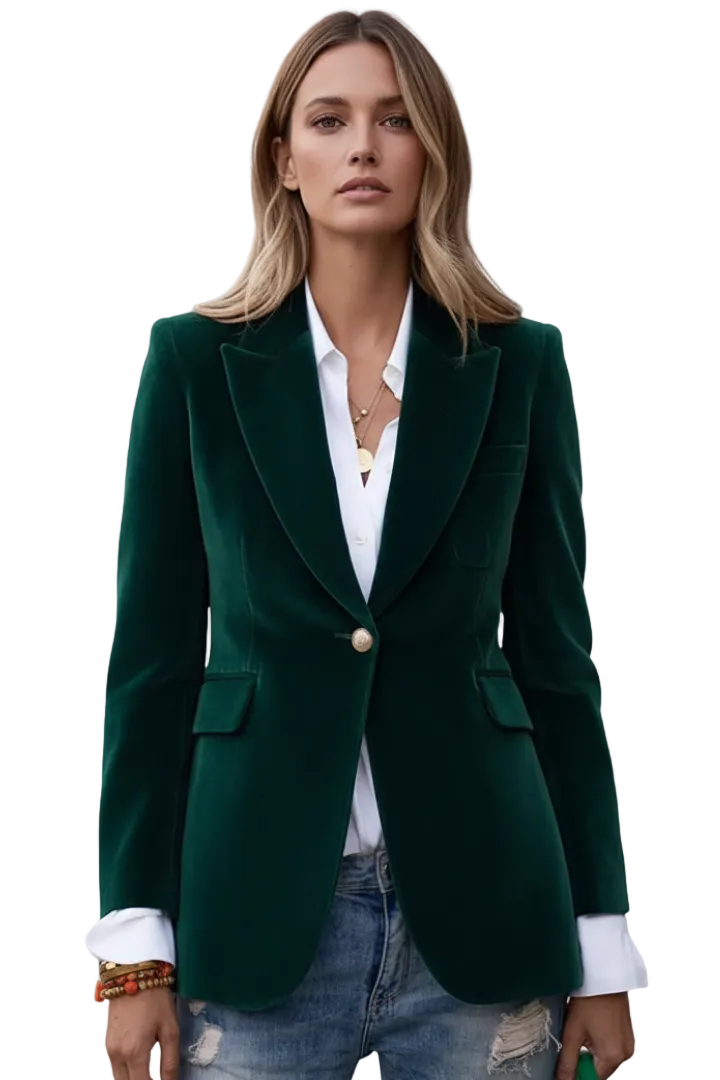 Women’s Blazer with Lapels and Single Button
