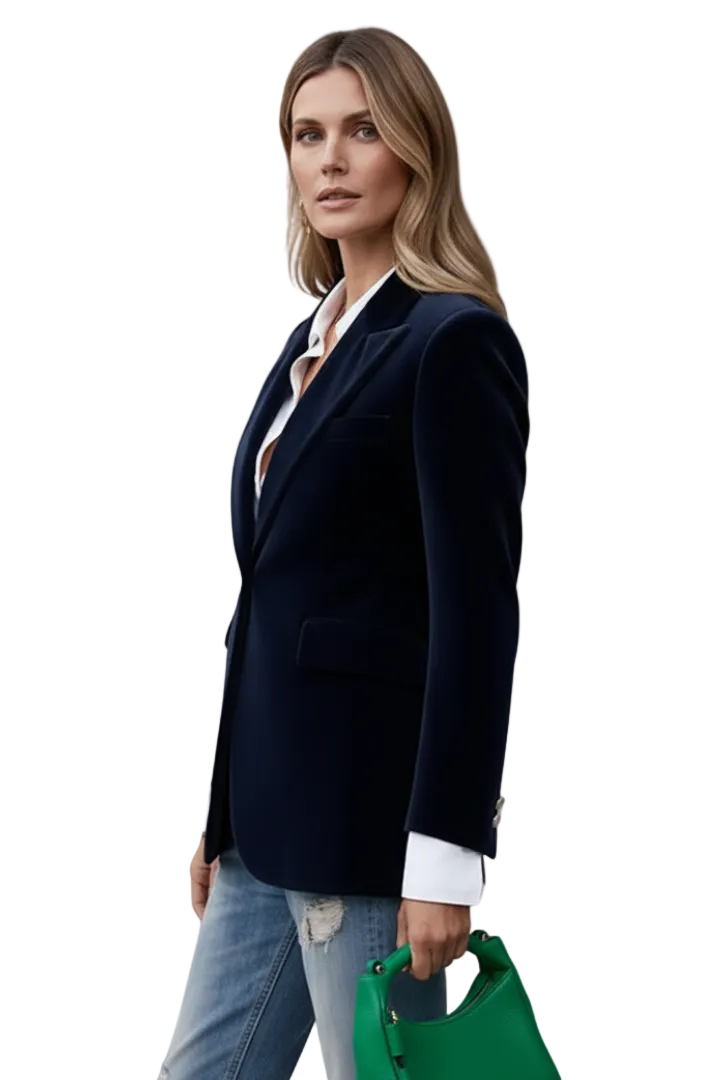 Women’s Blazer with Lapels and Single Button