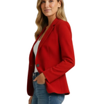 Women’s Blazer with Notched Lapel and Single Button