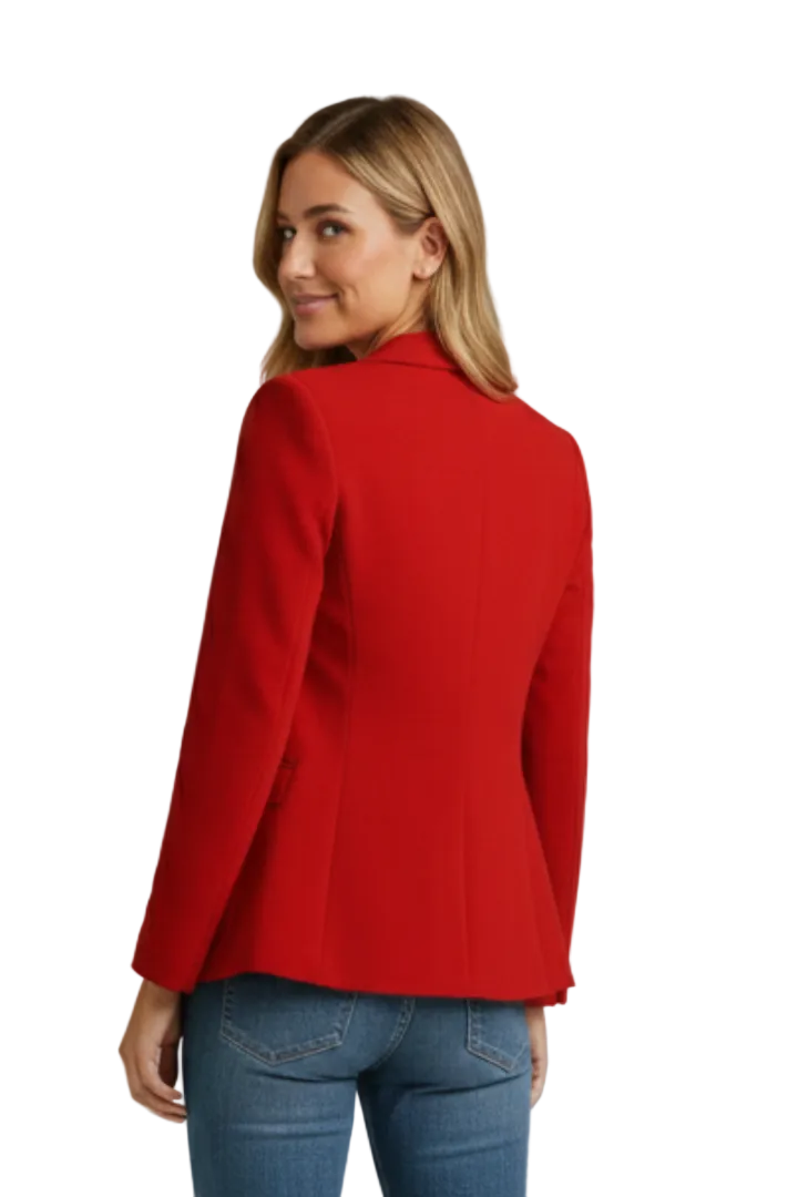 Women’s Blazer with Notched Lapel and Single Button