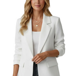 Women’s Blazer with Notched Lapel and Single Button