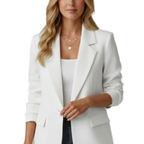 Women’s Blazer with Notched Lapel and Single Button
