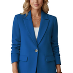 Women’s Blazer with Notched Lapel and Single Button