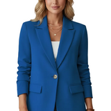 Women’s Blazer with Notched Lapel and Single Button