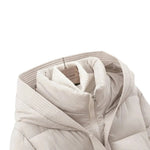 Women's Puffer Jacket with Hood and Belt for Winter Coats