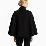 Ivanna Manteau Laine Femme – Col Haut Élégant avec Ceinture Amovible & Coupe Décontractée