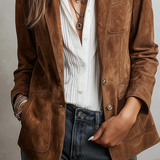 Vintage Brown Suede Jacket