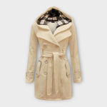 Evelyn | Elegant Coat with Hood and Belt