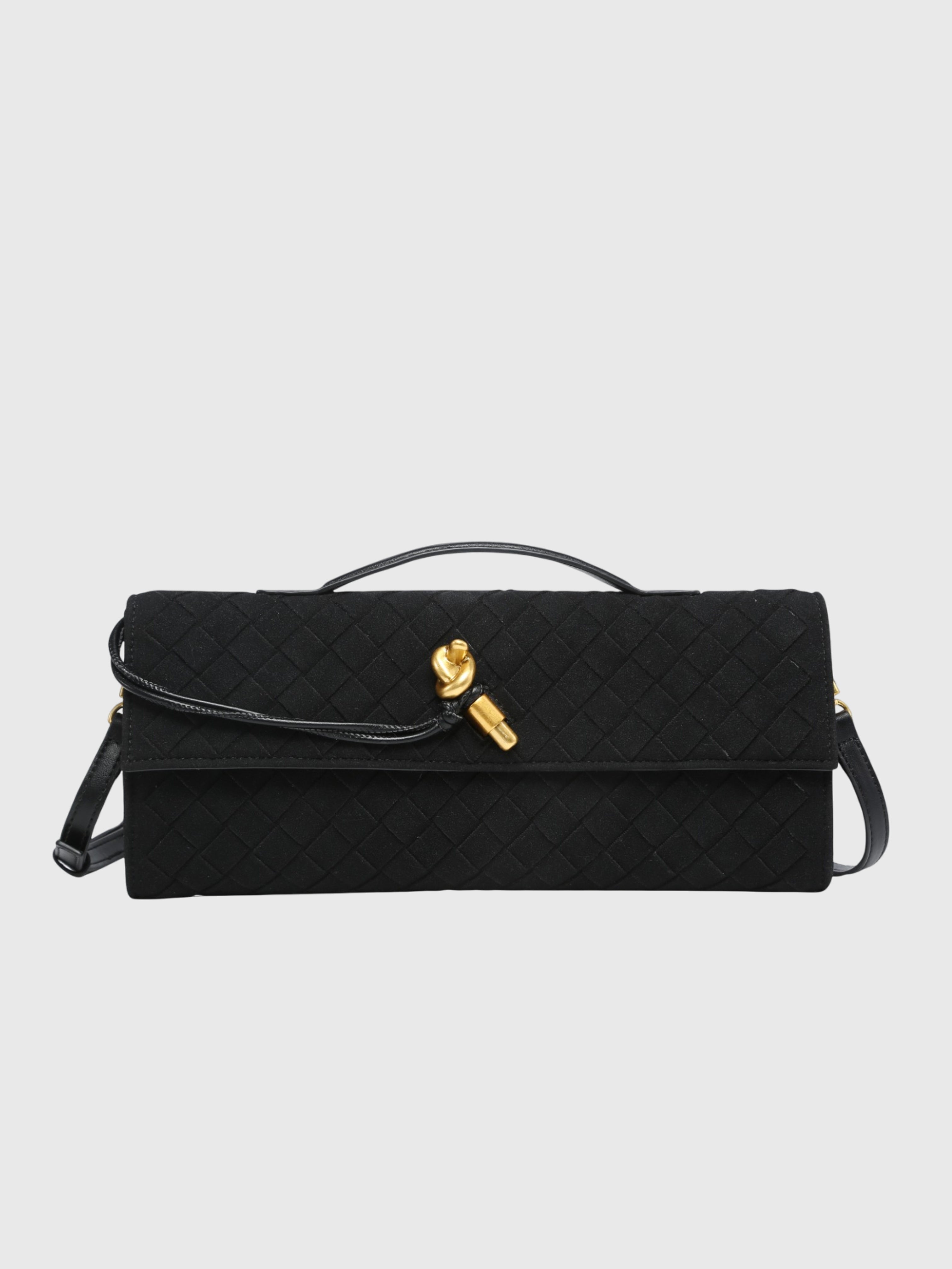 LUXURY WOVEN SUEDE CLUTCH