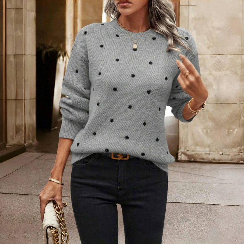 CLASSIC SPOTTED KNIT SWEATER