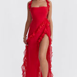 ELEGANT FLOWY MAXI DRESS