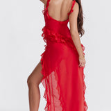 ELEGANT FLOWY MAXI DRESS
