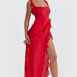 ELEGANT FLOWY MAXI DRESS