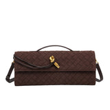 LUXURY WOVEN SUEDE CLUTCH