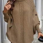 LOLANNA HIGH-NECK TWISTED FRONT SWEATER