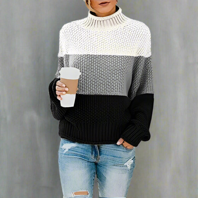 Boho Striped Knit Sweater