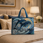 Quilted Tote Bag - Ocean Dolphin