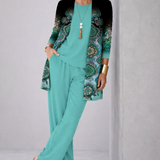 TEAL GREEN THREE-PIECE SET