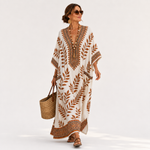 CREAM BOTANICAL CAFTAN