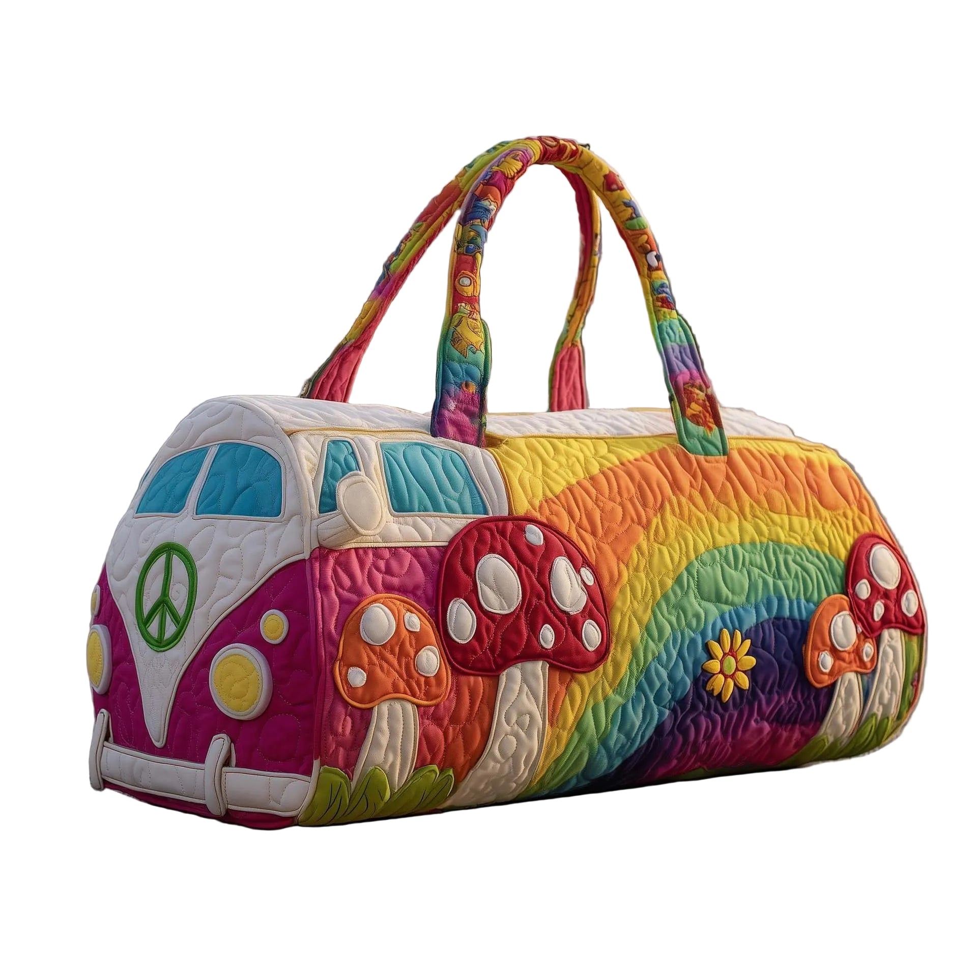 BOLSA DUFFLE ACOLCHADA CON ESTILO HIPPY VAN