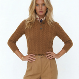 Arden Button-Up Cashmere Sweater