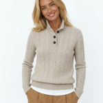 Arden Button-Up Cashmere Sweater