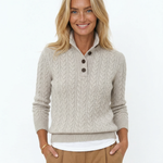 Arden Button-Up Cashmere Sweater