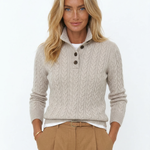 Arden Button-Up Cashmere Sweater