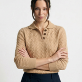 Arden Button-Up Cashmere Sweater