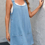 CASUAL DENIM POCKET DRESS