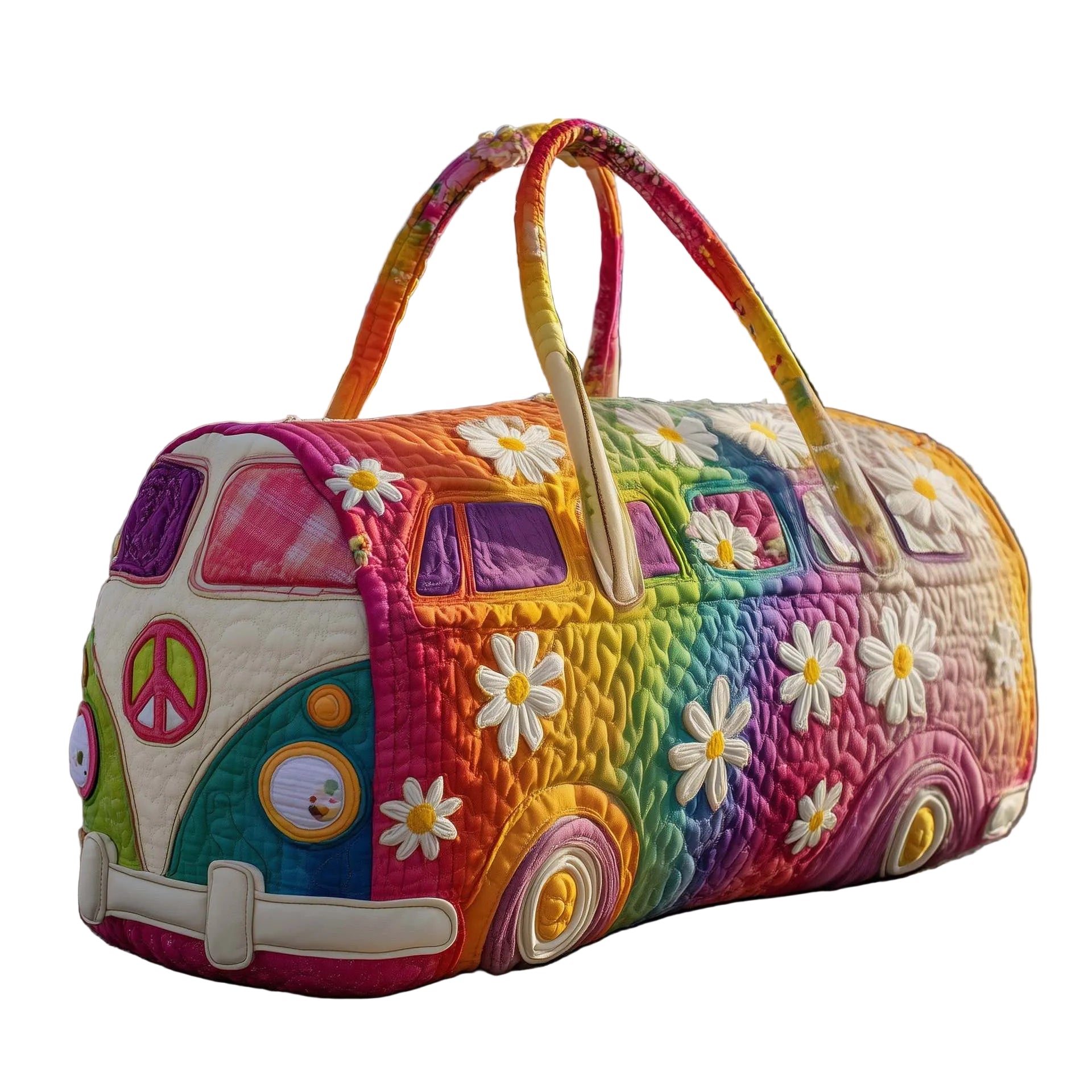 BOLSA DUFFLE ACOLCHADA CON ESTILO HIPPY VAN