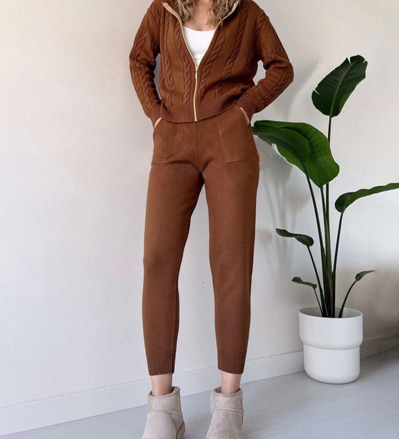 JACQUARD TWIST TWO-PIECE SET